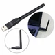 USB Wi-Fi адаптер RT8188 з поворотною антеною мережна карта з LED індикатором (562402207-1) Чорний - зображення 2