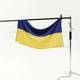 Прапор України державний, великий Smart, стрейч-атлас 90 х 141 см синьо-жовтий, кишеня під древко - зображення 7