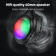 Наушники беспроводные Bluetooth c подсветкой HOCO Focus BT headphones W48 |BT5.3, AUX/BT/TF, 46h| blue - изображение 5