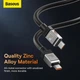 Кабель Type-C на Type-C з підсвічуванням Baseus CoolPlay Series Fast Charging (2m, 100W, 5A, 480Mbps). Black - зображення 9