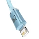 USB кабель для iPhone iPad с разъемом Lightning Baseus Crystal Shine Series (2.4A, 1.2m). Sky Blue - изображение 4