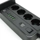 Мережевий фільтр Voltronic G12H 4 розетки + 4 USB 3.2А + 2 Type-C + бездротова зарядка + таймер 2 м Black (YT33573) - зображення 2