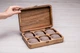 Органайзер подставка на 6 ячеек для хранения часов EcoWalnut Цельная шкатулка для 6 часов с деревянной крышкой - изображение 7
