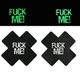 Стикини наклейки на грудь крестики с надписью fuck me Honey Fashion Accessories One Size черный (3-123) - изображение 1