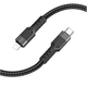 Кабель для телефона с быстрой зарядкой Type-C to Lightning Apple iPhone HOCO U110 120см 20W Черный - изображение 2