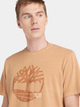 T-shirt męski bawełniany Timberland TB0A5UEK M Beżowy (194903977276) - obraz 4