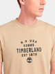 Футболка бавовняна довга чоловіча Timberland TB0A5UF7 S Бежева (194903902681) - зображення 3