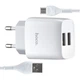 СЗУ Hoco C73A Glorious dual port charger set (Type-C) (EU) White - изображение 1