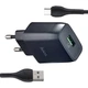 СЗУ Hoco C72Q Glorious single port QC3.0 charger (EU) (With Micro USB Cable) Black - изображение 1