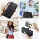 Чехол-кошелек CaseMe Retro Leather с манитом и ремешком для Samsung A14 Черный - изображение 3