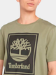 T-shirt męski bawełniany Timberland TB0A5WQQ L Khaki (194902955657) - obraz 3