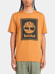 T-shirt męski bawełniany Timberland TB0A5WQQ L Beżowy/Czarny (194902955312) - obraz 1