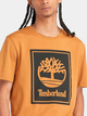 T-shirt męski bawełniany Timberland TB0A5WQQ S Beżowy/Czarny (194902954933) - obraz 4