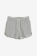 Шорты мини двунитка для женщины H&M 0992104-013 S черный, белый - изображение 1