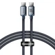 Кабель Baseus Crystal Shine Series Fast Charging Data Cable Type-C to Type-C 100W 1.2m Black - зображення 4