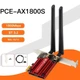 Мережева карта PCI-E Fenvi PCE-AX1800S (MT7921K), 2.4Ghz-574Mbps/5Ghz-1200Mbps (1800Mbps), Bluetooth 5.2, 2 антени, з радіатором - зображення 3
