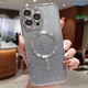 Чохол з блискітками, захисними лінзами на камеру та MagSafe на Apple iPhone 16 Plus (Сірий / Gray) Epik (205820) - зображення 3