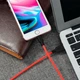 Кабель HOCO X21 Plus USB to iP 2.4A, 2m, силикон, силиконовые разъемы, Черный+Красный - изображение 4