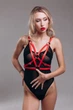 Портупея жіноча ручної роботи червоного кольору Loveshop модель А6 1 - зображення 1
