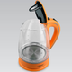 Електрочайник 1,7л 1850-2200W скло (диск) помаранчевий MR-064-ORANGE Maestro - изображение 3