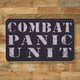 Шеврон Combat Panic Unit, 8х5, черный, на липучке( велкро), патч печатный - изображение 1