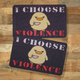 Шеврон Уточка, I Choose Violence, 8х5, черный, на липучке (велкро), патч печатный - изображение 3