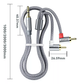 Кабель аудіо Essager 3.5 mm to 2RCA кутовий стереорозгалужувач 3 м Grey (EYPWT-MYC0G-P) - зображення 2