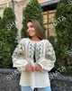 Вишиванка жіноча з зеленим орнаментом S бежева (5717) - зображення 1