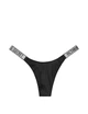 Трусики Victoria's Secret стринги со стразами черные S - изображение 1