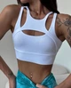Жіночий модний топ з чашками Whatiwear білий розмір S (1377-white-S) - зображення 1