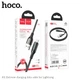 Hoco S51 Extreme Display кабель швидка зарядка USB to Lightning 20W 1.2м Чорний - зображення 5