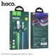 Hoco U112 кабель для зарядки та передачі даних Hoco U112 Shine USB до Type-C grey - изображение 7
