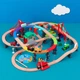 Дитяча залізниця з дерева Iekool, 105x88 (Brio, Ikea, Playtive) A4071 - изображение 1