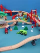 Дитяча залізниця з дерева Iekool, 105x88 (Brio, Ikea, Playtive) A4071 - изображение 2