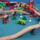 Дитяча залізниця з дерева Iekool, 105x88 (Brio, Ikea, Playtive) A4071 - изображение 3