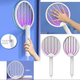 Мухобійка акумуляторна електрична складна знищувач комах комах UKC Electric Mosquito Swatter білий D68 - зображення 4