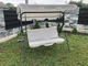 Садовая Качеля с Навесом для 3 Человек c Подстаканником Бежевая Gardenline VIP Beige 3-х местная до 220 кг с Тентом Польша - изображение 3