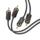 Аудио-кабель тюльпан HOCO UPA29 Jack 3.5 на 2 RCA To 2 RCA 1м черный - изображение 4