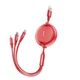 Кабель Baseus Golden Loop 3-in-1 USB to Micro / Lightning / Type-C 3.5A 1.2m CAMLT-JH Колір Червоний, 09 - изображение 1