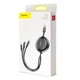 Кабель Baseus Golden Loop 3-in-1 USB to Micro / Lightning / Type-C 3.5A 1.2m CAMLT-JH Колір Червоний, 09 - изображение 3