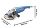 Набір Кутова шліфувальна машина Bosch Professional GWS 2200 + Відрізне коло по металу Bosch 230 x 2.5 мм 5шт (06018C1320_2608600225) - зображення 12