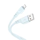 USB Hoco X97 Crystal color Silicone Lightning Колір Блакитний - зображення 1