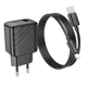 Сетевое зарядное устройство Hoco CS21A 1USB QC 18W+USB to Type-C Черный - изображение 7