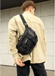 Большая мужская поясная сумка бананка для планшета Sambag 38х21 см 000305544 - изображение 3
