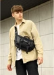 Большая мужская поясная сумка бананка для планшета Sambag 38х21 см 000305544 - изображение 4