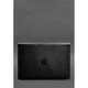 Кожаный чехол-конверт на магнитах для MacBook 14 дюйм, черный, натуральная кожа Краст, ручная работа, 34,3×24,5 см 58668 - изображение 2