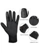 Сенсорные спортивные перчатки HKXY Winds Stopper велосипедные черный XL - изображение 3