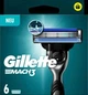 Сменные картриджи для бритья (лезвия кассеты) мужские Gillette Mach 3 кассеты 6 шт - изображение 2