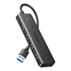 USB-хаб UGREEN CM219 4-in-1 USB to 4xUSB 3.0 HUB Black 15cm (6941876228515) - изображение 1