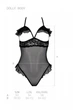 Еротичне боді Passion DOLLY BODY, XXL/XXXL, black, з відкритими чашками - изображение 4